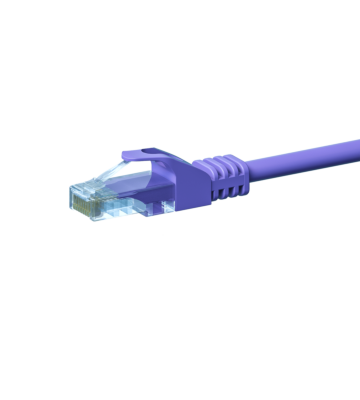CAT 5e Netzwerkkabel U/UTP – 0.50 Meter -  Violett  - CCA