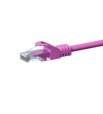 CAT 5e Netzwerkkabel U/UTP – 0.50 Meter -  Rosa - CCA