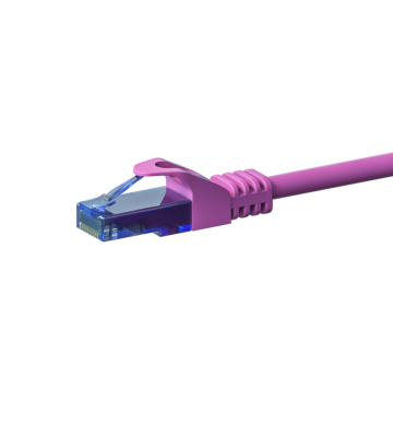 CAT6a Netzwerkkabel 100% Kupfer - U/UTP - 1 Meter - Rosa