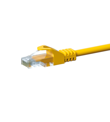 CAT 5e Netzwerkkabel U/UTP – 2 Meter -  Gelb - CCA