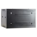 6 HE Serverschrank, Wandgehäuse, mit Glastür, nicht vormontiert  