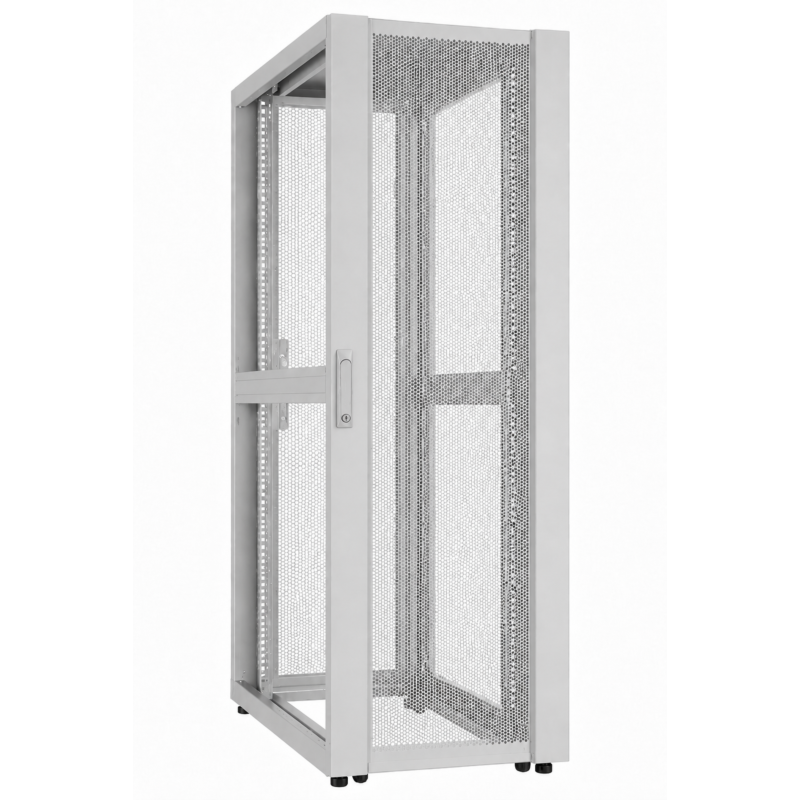 48 HE 19” Datacenter Serverschrank, mit perforierter Fronttür (BxTxH) 800 x 1200 x 2250mm Grau