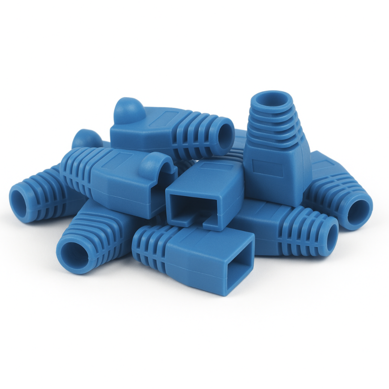 DANICOM RJ45 Kabeltülle Blau Groß - 10 Stück