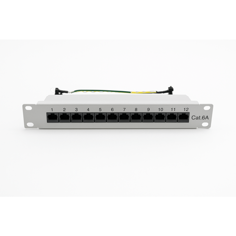 Patchpanel 10 Zoll – 12 Ports Cat6A STP