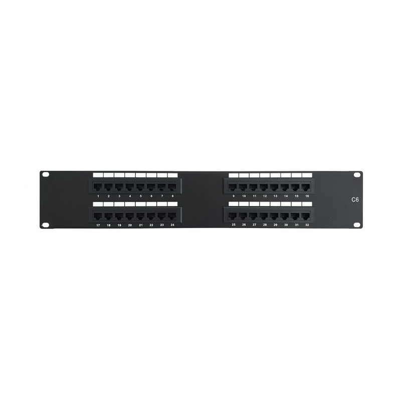 Patchpanel 19" CAT6 UTP - 32 ports - 2U