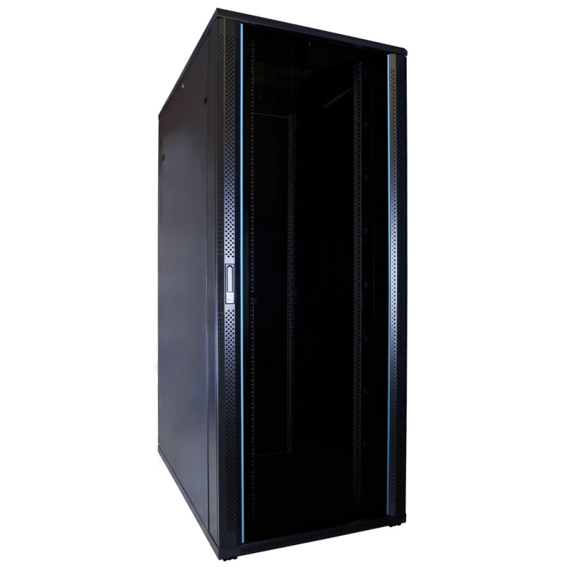 47 HE 19” Serverschrank, mit Glastür (BxTxH) 800x1200x2200mm
