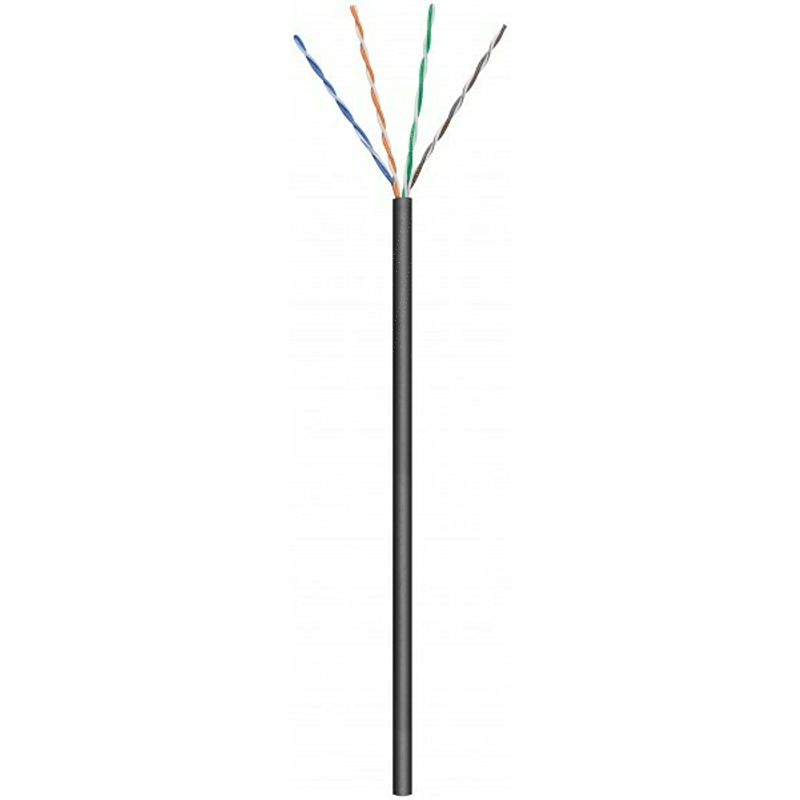 CAT6 U/UTP 50m Outdoor Netzwerkkabel Schwarz CCA