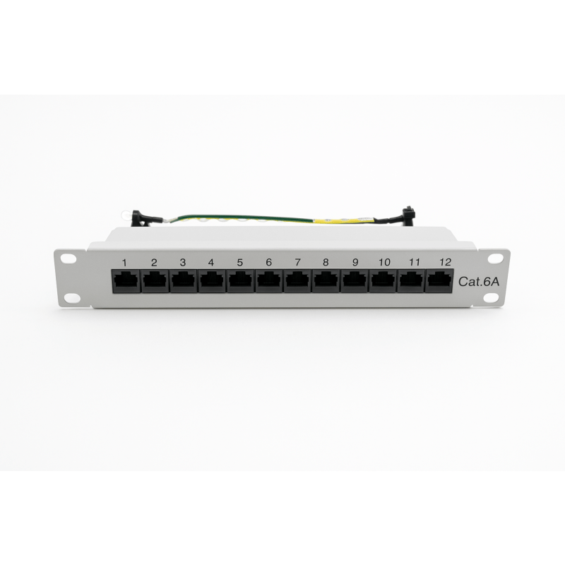 Patchpanel 10 Zoll – 12 Ports Cat6A STP