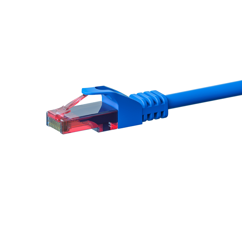 CAT6 Netzwerkkabel, U/UTP, 2 meter, Blau, 100% Kupfer