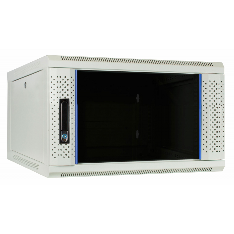 4 HE Serverschrank, Wandgehäuse mit Glastür, Weiß, (BxTxH) 600 x 600 x 280mm