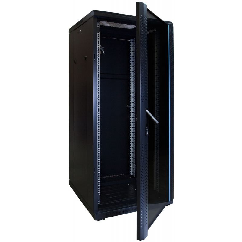 27 HE 19” Serverschrank, mit Glastür (BxTxH) 600 x 600 x 1400mm kaufen? | Alle Schränke