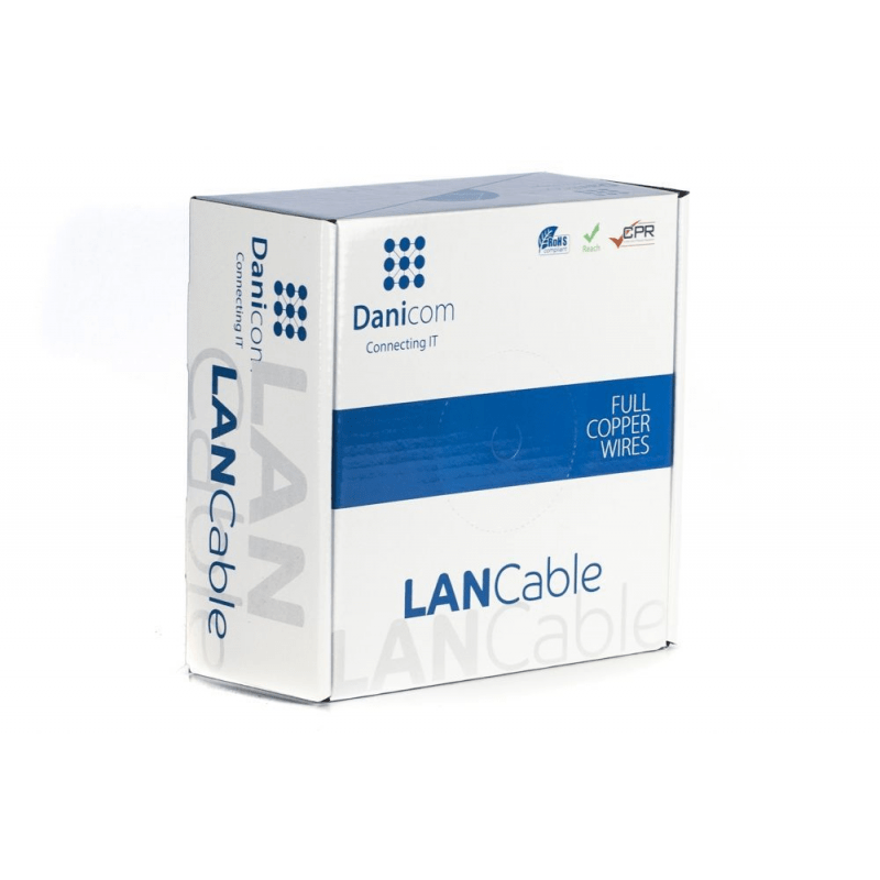 DANICOM CAT7 S/FTP 100m Außenkabel Starrleiter - PE (Fca)