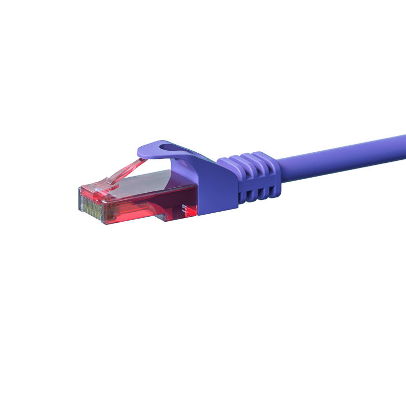 CAT6 Netzwerkkabel, U/UTP, 5 meter, Viollett, 100% Kupfer