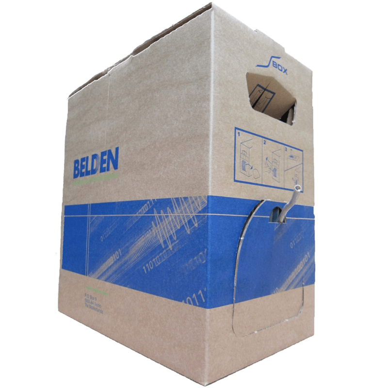 CAT 6 Belden Kabel - 4x2xAWG 23/1 - Starrleiter - 100% Kupfer - U/UTP - 305 Meter - Blau