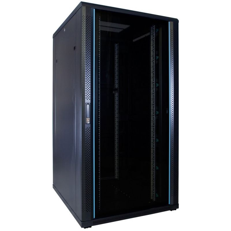 32 HE 19” Serverschrank, mit Glastür (BxTxH) 800 x 1000 x 1600mm 