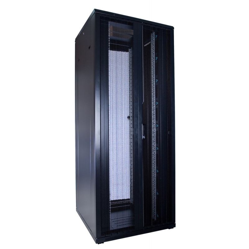 42 HE 19" Serverschrank, mit perforierten Doppelflügeltüren vorne und hinten (BxTxH) 800x800x2000mm