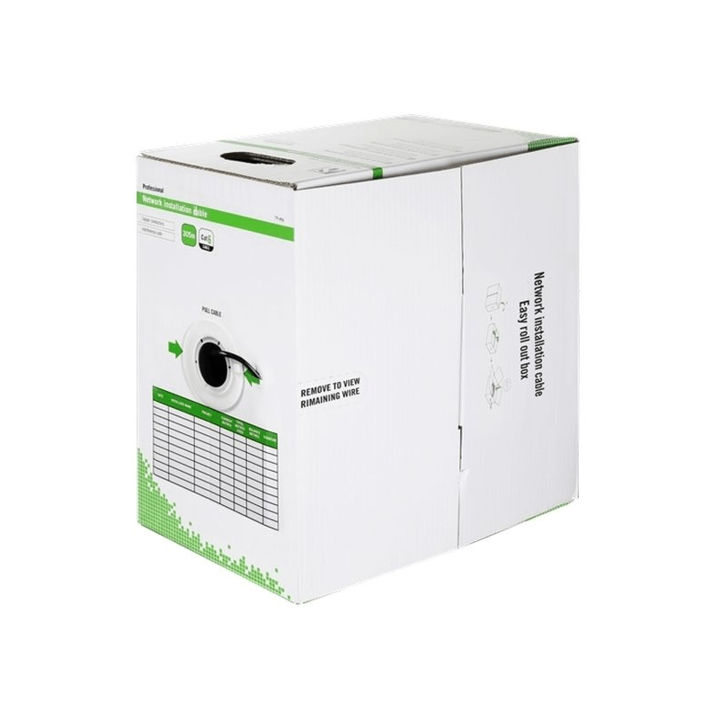 Alfaco Cat6 U/UTP-Außenkabel auf Rolle starrleiter 305 m PE – (Fca)