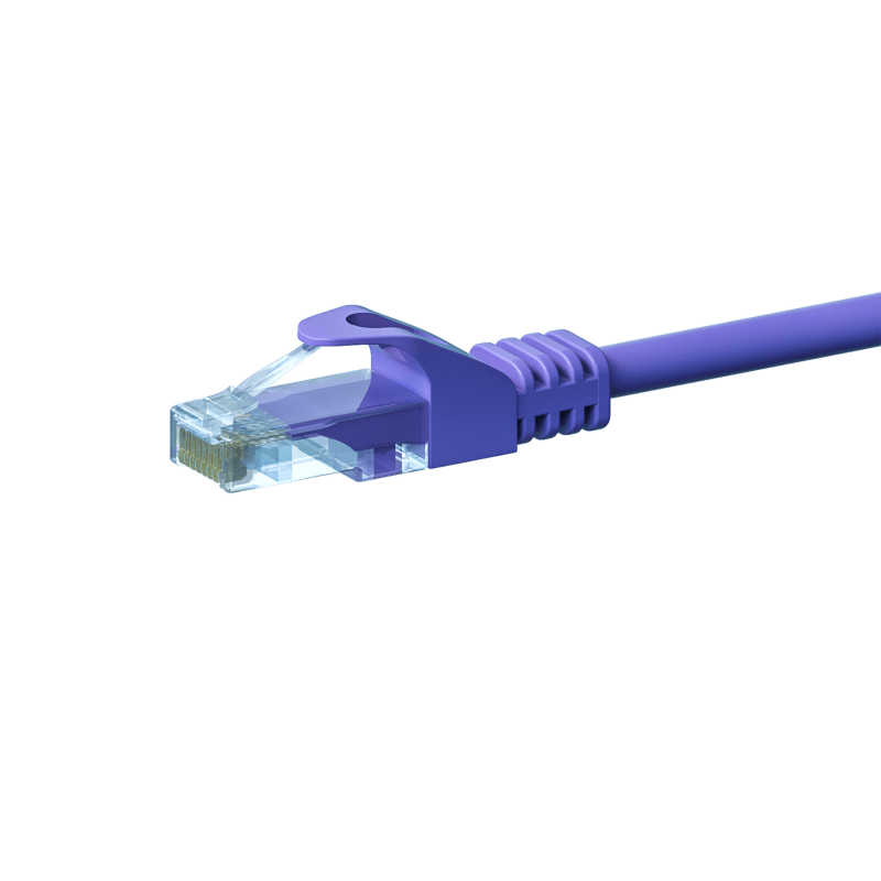 CAT5e Netzwerkkabel, U/UTP, 2 meter, Viollett, 100% Kupfer