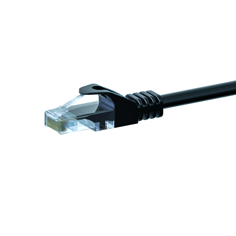 CAT5e Netzwerkkabel, U/UTP, 20 meter, Schwarz, 100% Kupfer