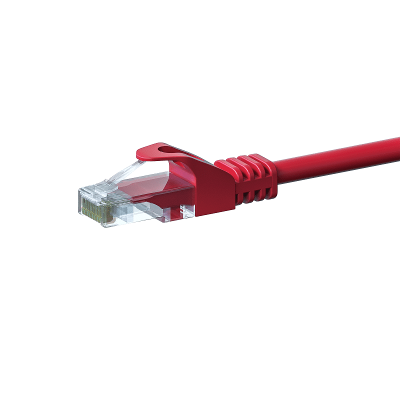 CAT5e Netzwerkkabel, U/UTP, 10 meter, Rot, 100% Kupfer