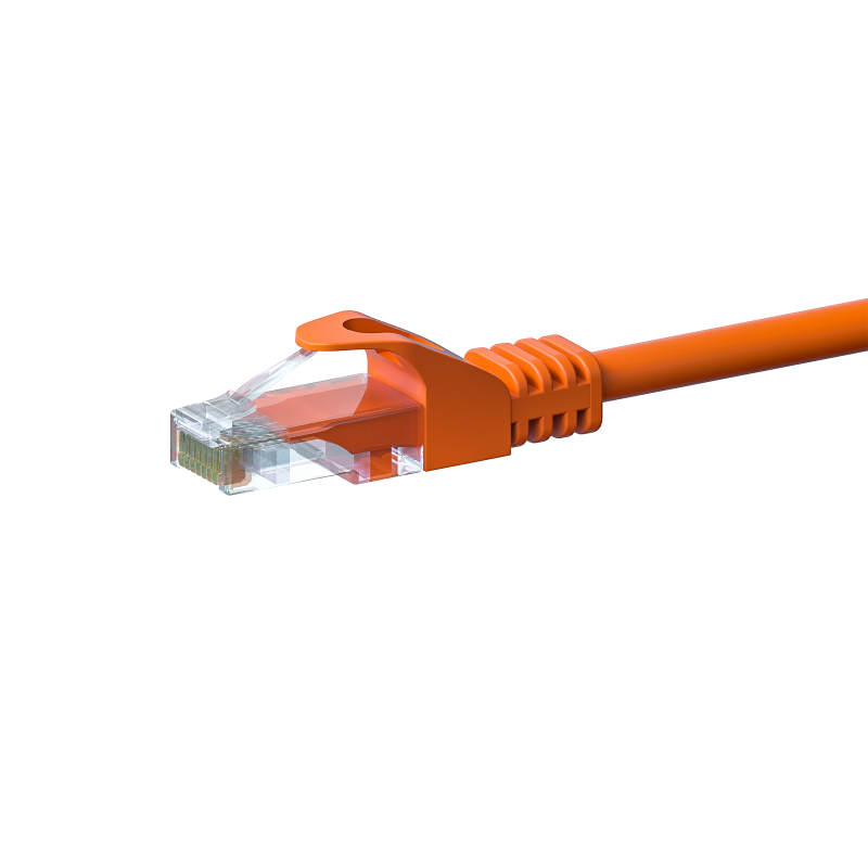 CAT5e Netzwerkkabel, U/UTP, 7 meter, Orange, 100% Kupfer