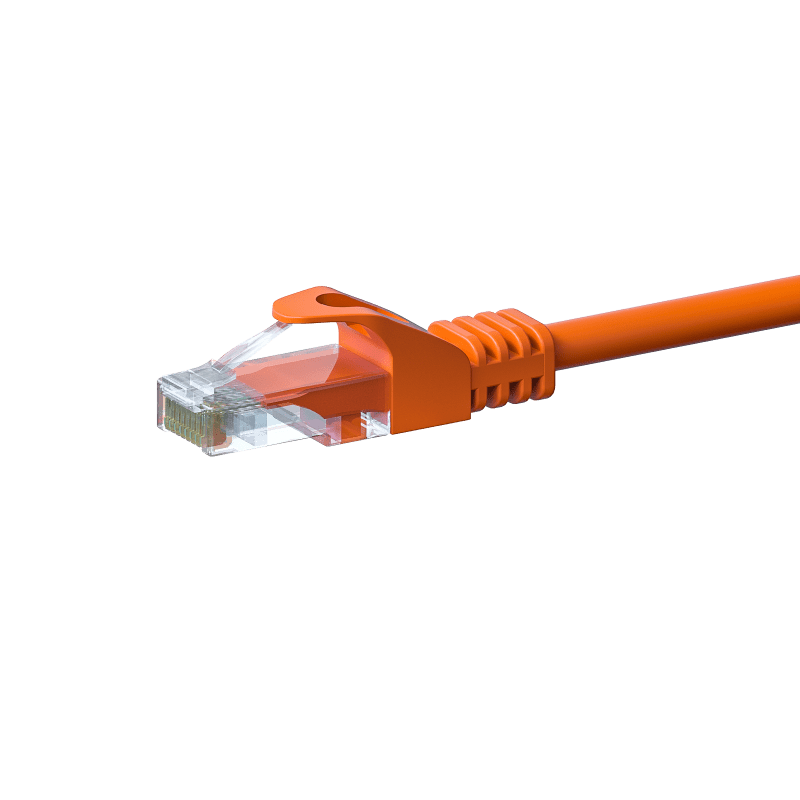 CAT5e Netzwerkkabel, U/UTP, 20 meter, Orange, 100% Kupfer