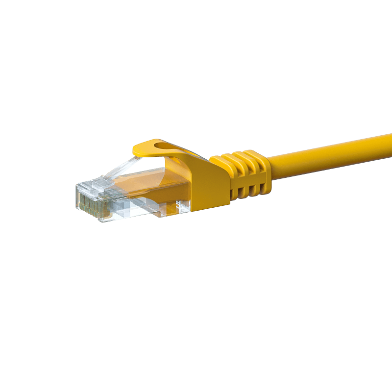 CAT5e Netzwerkkabel, U/UTP, 1.50 meter, Gelb, 100% Kupfer