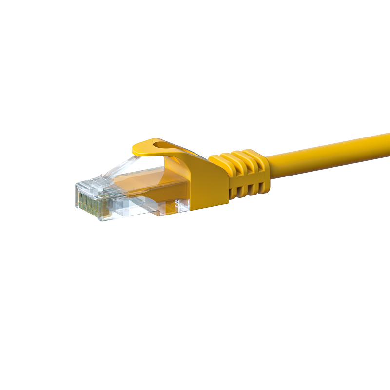 CAT5e Netzwerkkabel, U/UTP, 3 meter, Gelb, 100% Kupfer