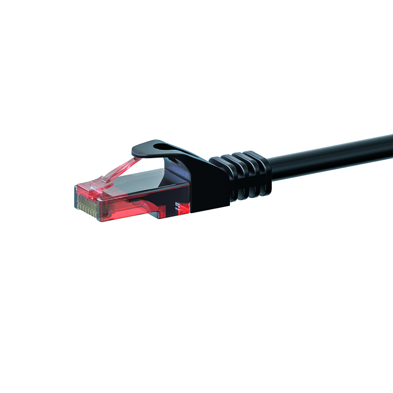 CAT6 Netzwerkkabel, U/UTP, 3 meter, Schwarz, 100% Kupfer