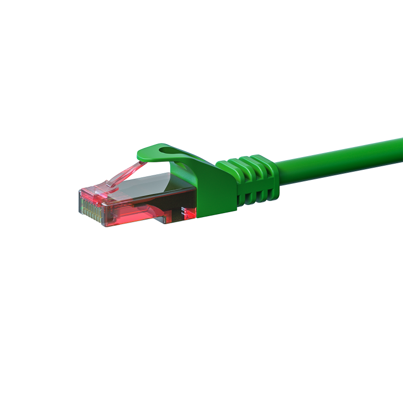 CAT6 Netzwerkkabel, U/UTP, 0.50 meter, Grün, 100% Kupfer