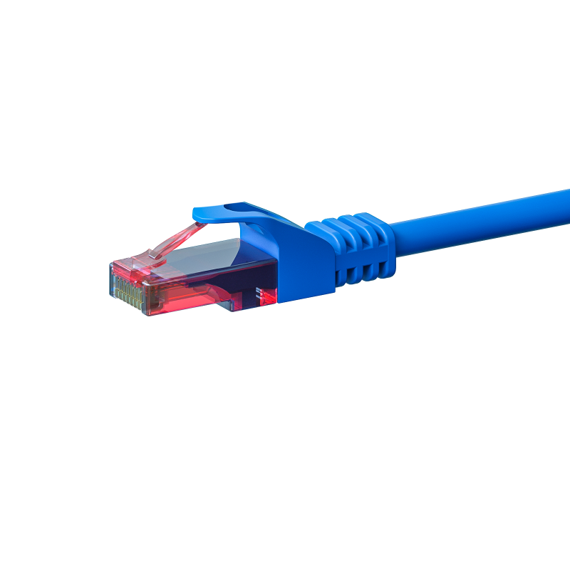 CAT6 Netzwerkkabel, U/UTP, 1 meter, Blau, 100% Kupfer