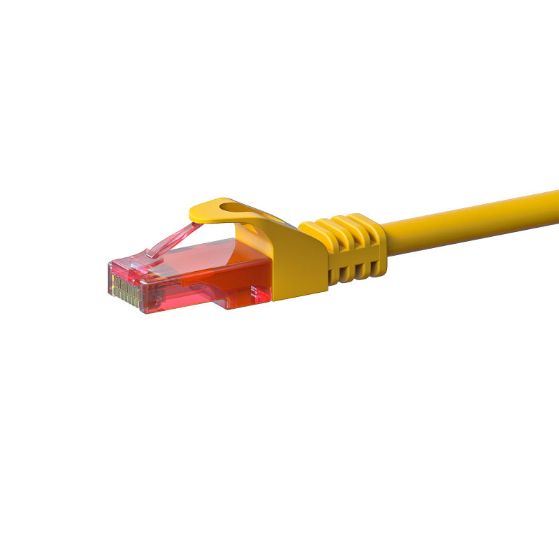 CAT6 Netzwerkkabel, U/UTP, 3 meter, Gelb, 100% Kupfer