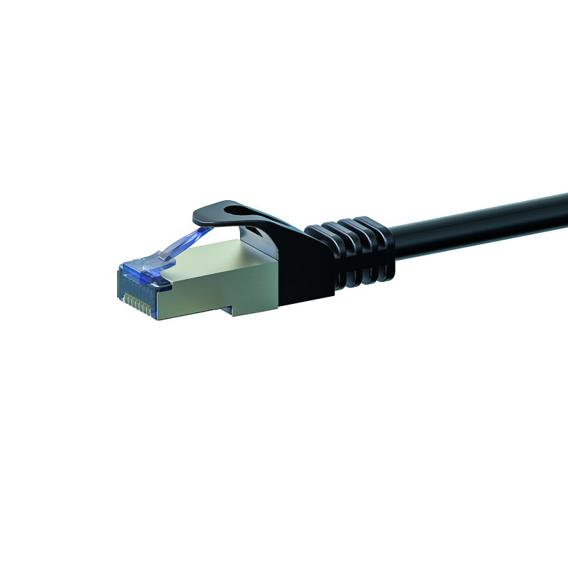 CAT 6a Netzwerkkabel LSOH - S/FTP - 0,25 Meter - Schwarz