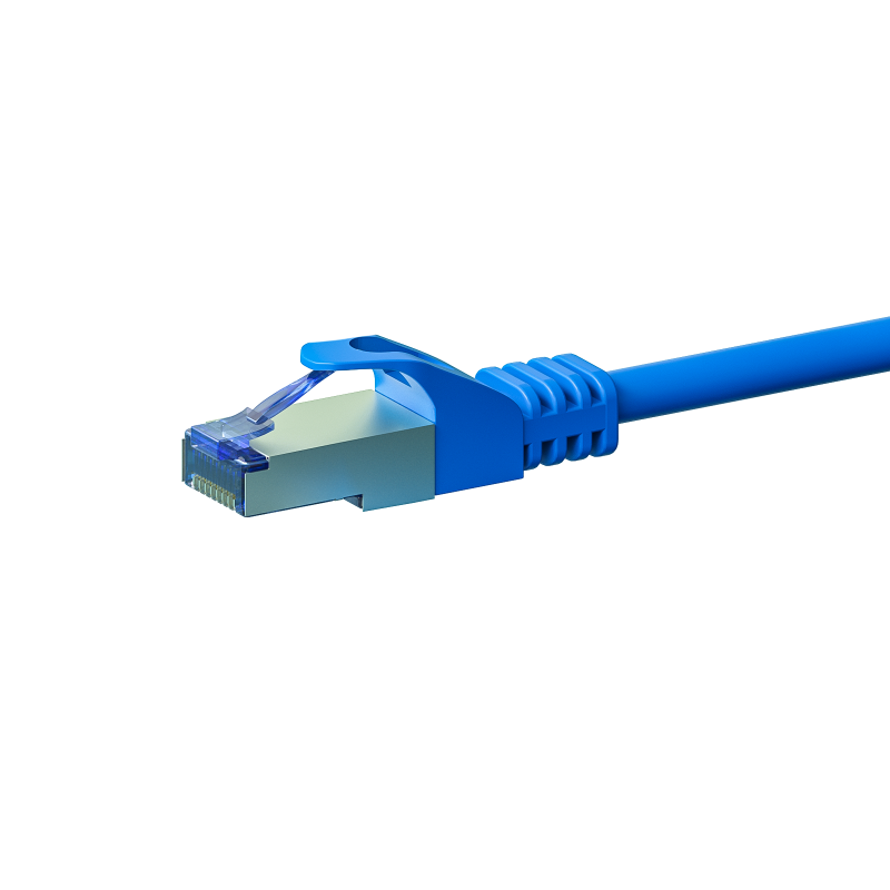 CAT 6a Netzwerkkabel LSOH - S/FTP - 0,25 Meter - Blau