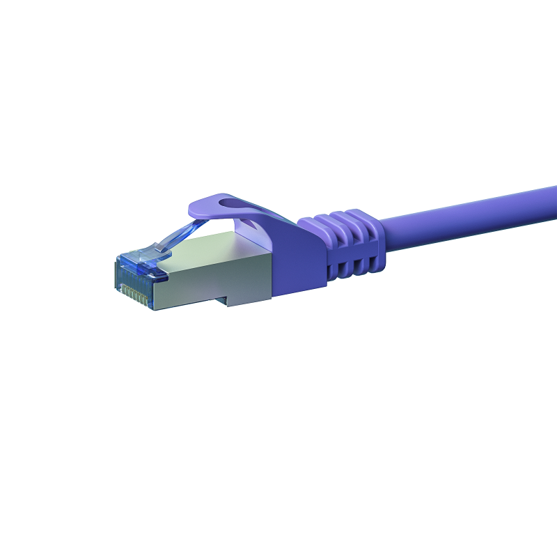 CAT 6a Netzwerkkabel LSOH - S/FTP - 0,25 Meter - Violett