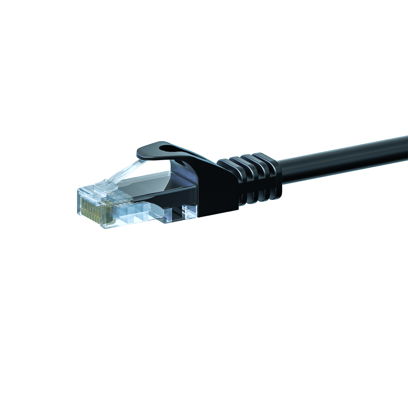 CAT 5e Netzwerkkabel U/UTP – 2 Meter -  Schwarz - CCA