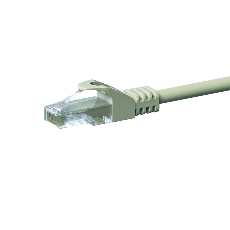 CAT 5e Netzwerkkabel U/UTP – 0.25 Meter -  Grau - CCA