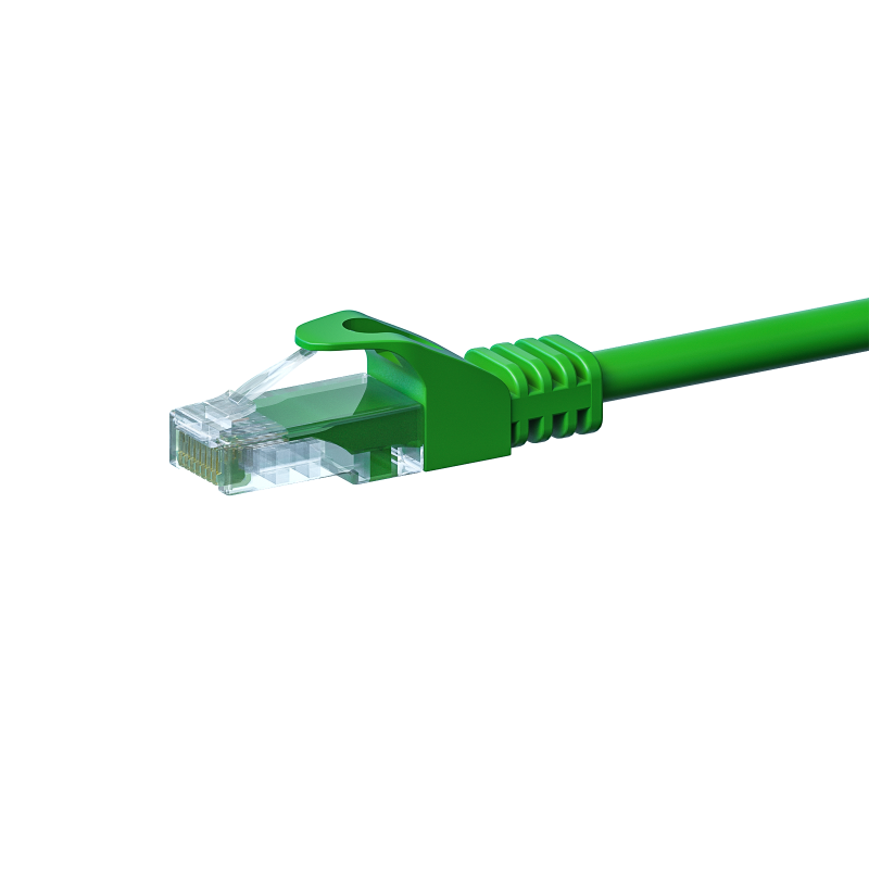 CAT 5e Netzwerkkabel U/UTP – 0.25 Meter -  Grün - CCA