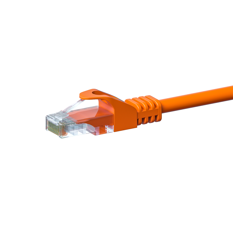 CAT 5e Netzwerkkabel U/UTP – 0.25 Meter -  Orange - CCA