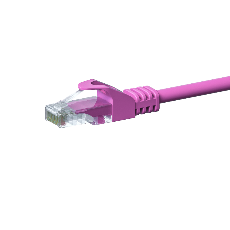 CAT 5e Netzwerkkabel U/UTP – 3 Meter -  Rosa - CCA