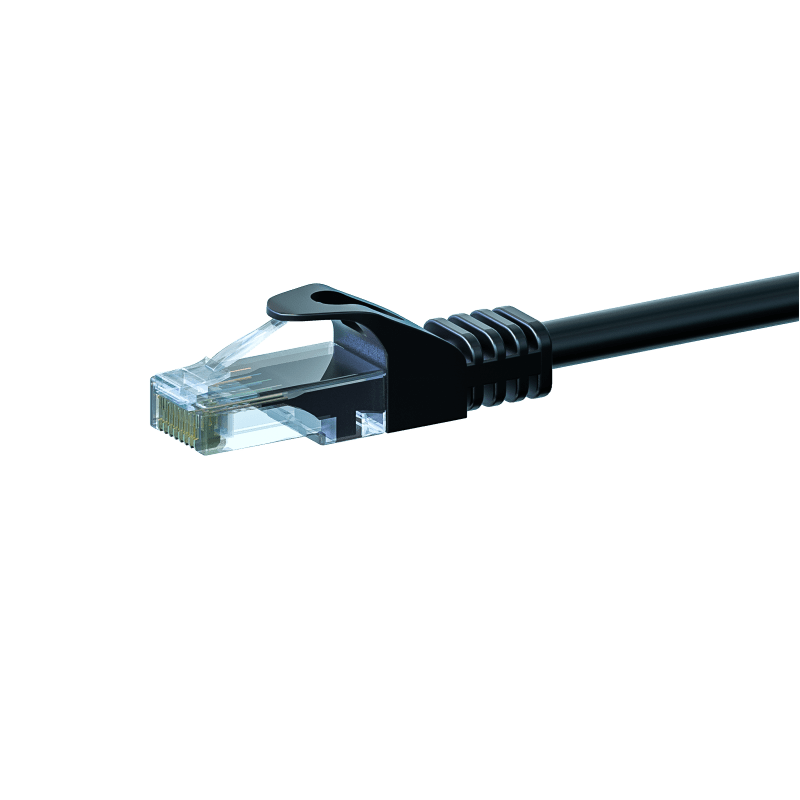 CAT 6 Netzwerkkabel U/UTP - 2 Meter - Schwarz - CCA