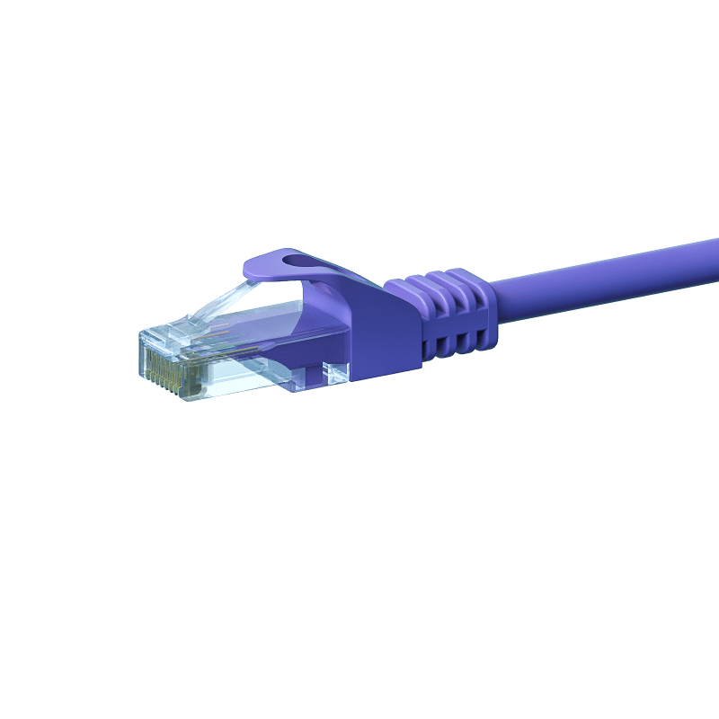 CAT 6 Netzwerkkabel U/UTP - 0,50 Meter - Violett - CCA