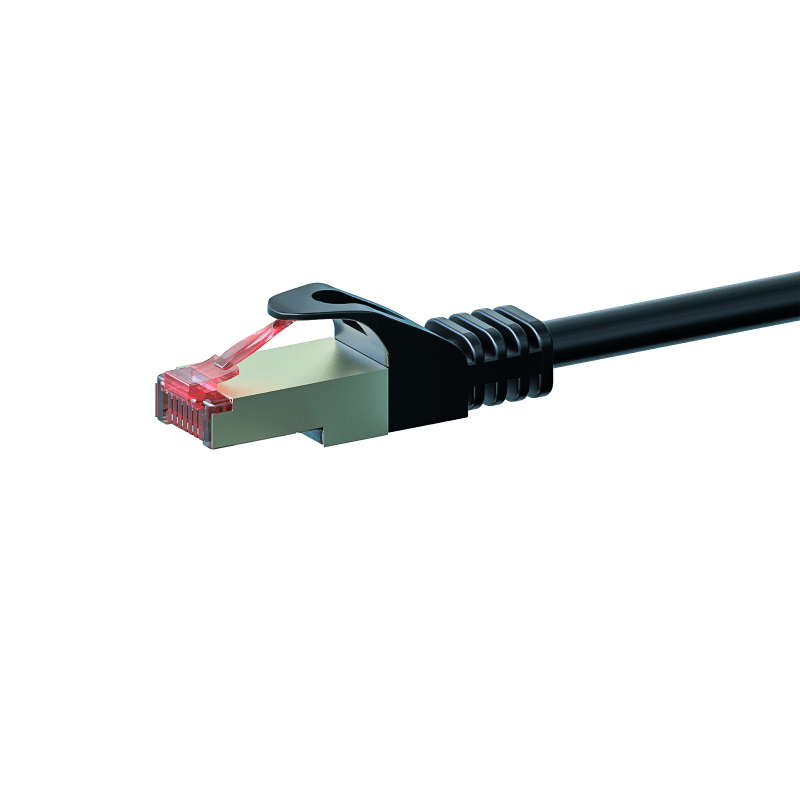 CAT 6 Netzwerkkabel LSOH - S/FTP - 0,25 Meter - Schwarz