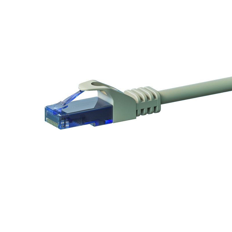 CAT6a Netzwerkkabel 100% Kupfer - U/UTP - 0,15 Meter - Grau
