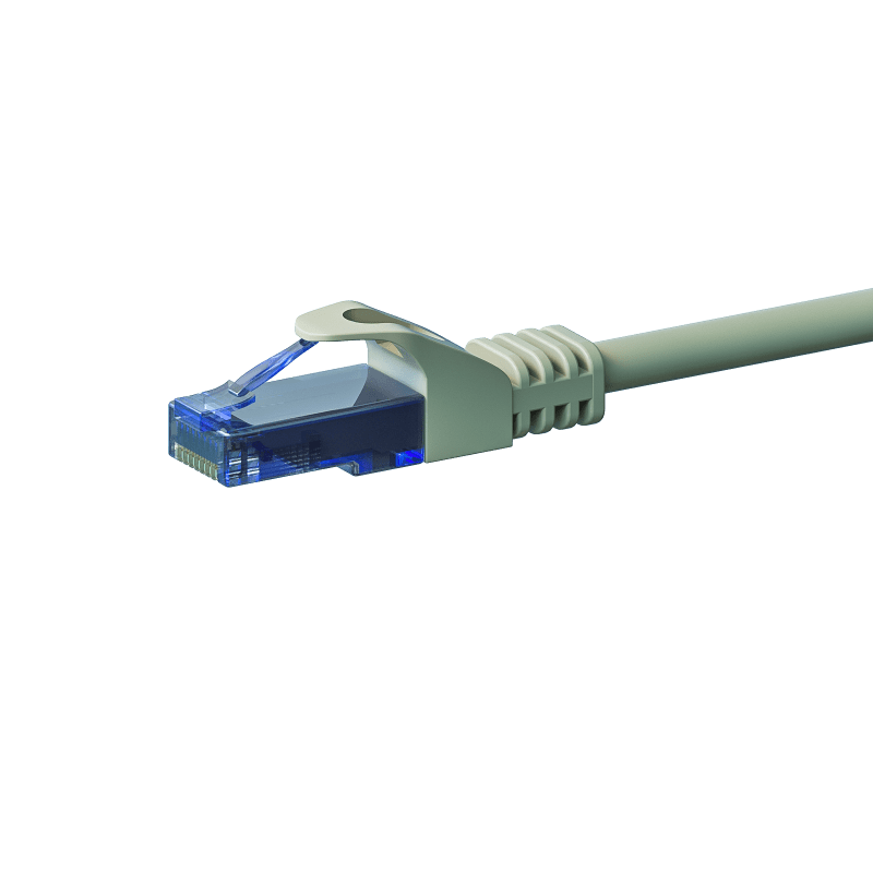 CAT6a Netzwerkkabel 100% Kupfer - U/UTP - 1,50 Meter - Grau