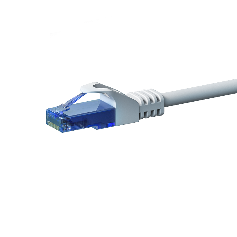 CAT6a Netzwerkkabel 100% Kupfer - U/UTP - 0,50 Meter - Weiß