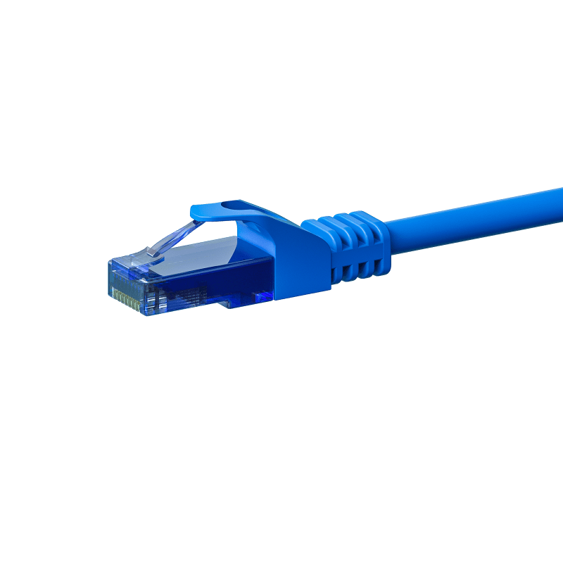 CAT6a Netzwerkkabel 100% Kupfer - U/UTP - 1 Meter - Blau