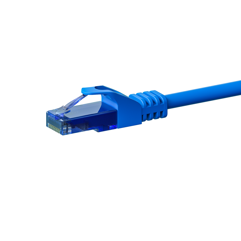 CAT6a Netzwerkkabel 100% Kupfer - U/UTP - 7,50 meter - Blau