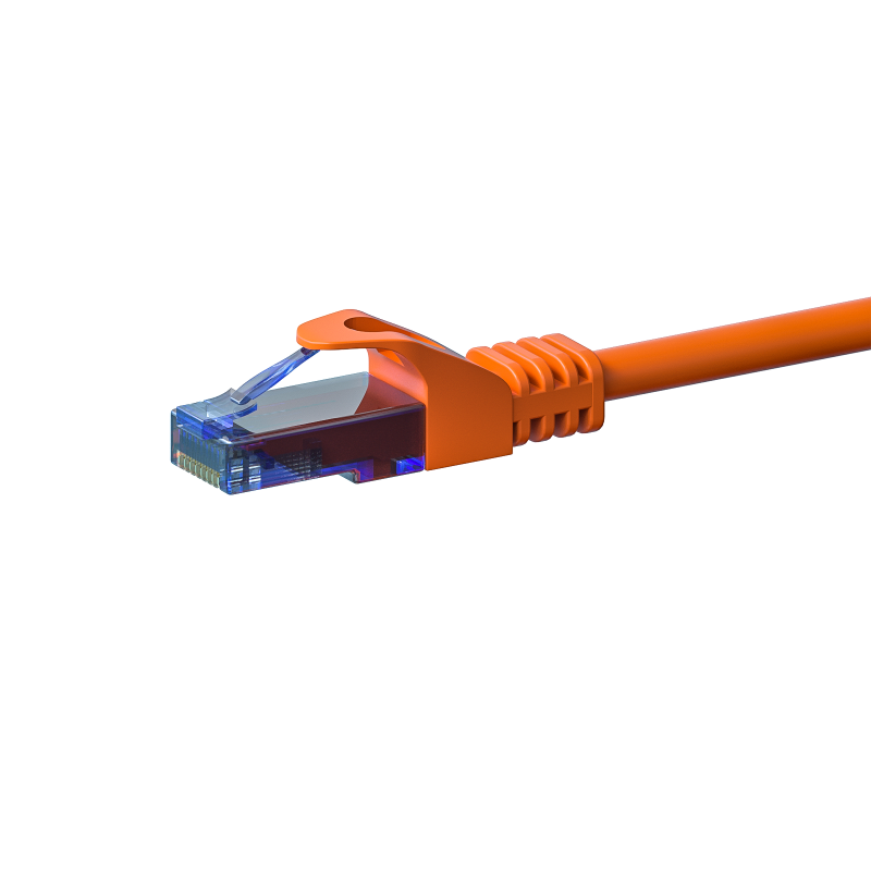 CAT6a Netzwerkkabel 100% Kupfer - U/UTP - 0,25 Meter - Orange
