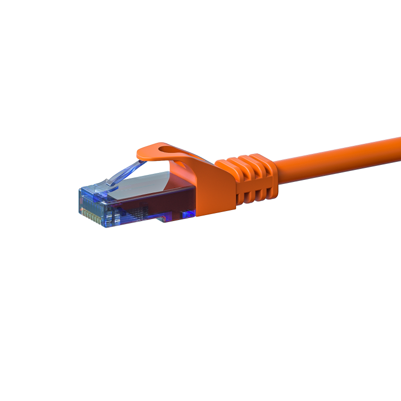 CAT6a Netzwerkkabel 100% Kupfer - U/UTP - 0,50 Meter - Orange